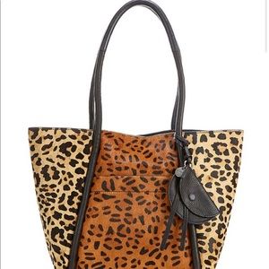 Lucky Brand Calf Hair black brown purse handbag